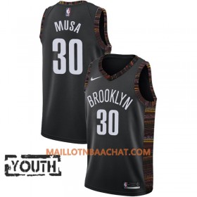 Maillot NBA Brooklyn Nets Dzanan Musa 30 2018-19 Nike City Edition Noir Swingman - Enfant